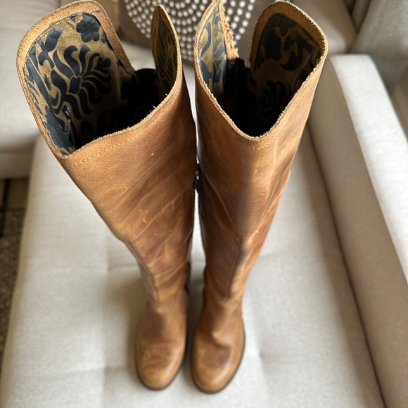 FLY LONDON Leather Tall Brown OTK Boot - Size 37 - Picture 3 of 11